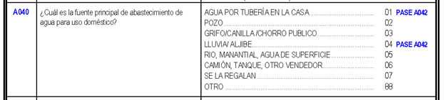 Saltos de la pregunta A040
